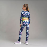 AW25 Bonini INSPIRE Navy Blue Tape Logo Leggings