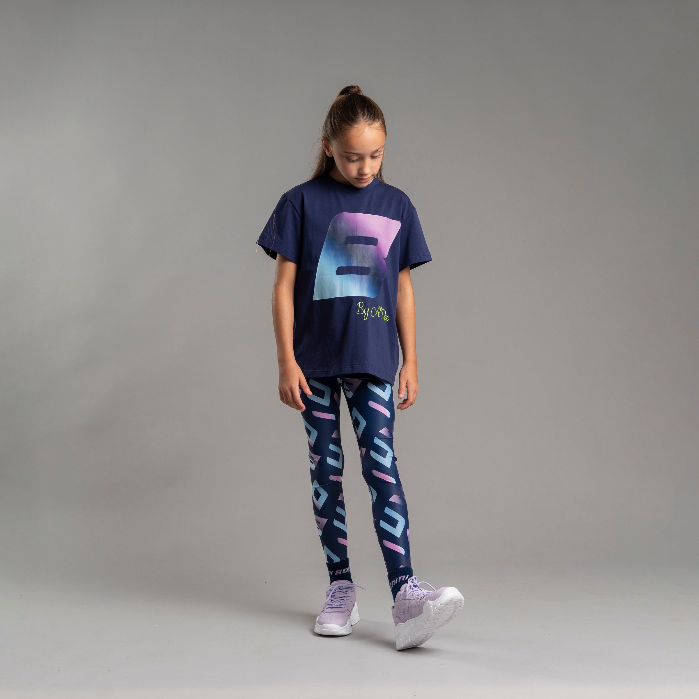 AW25 Bonini DYNAMIC Navy Blue Oversized Logo T-Shirt