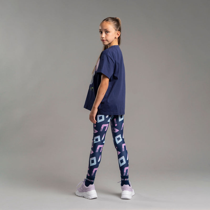 AW25 Bonini DYNAMIC Navy Blue Oversized Logo T-Shirt