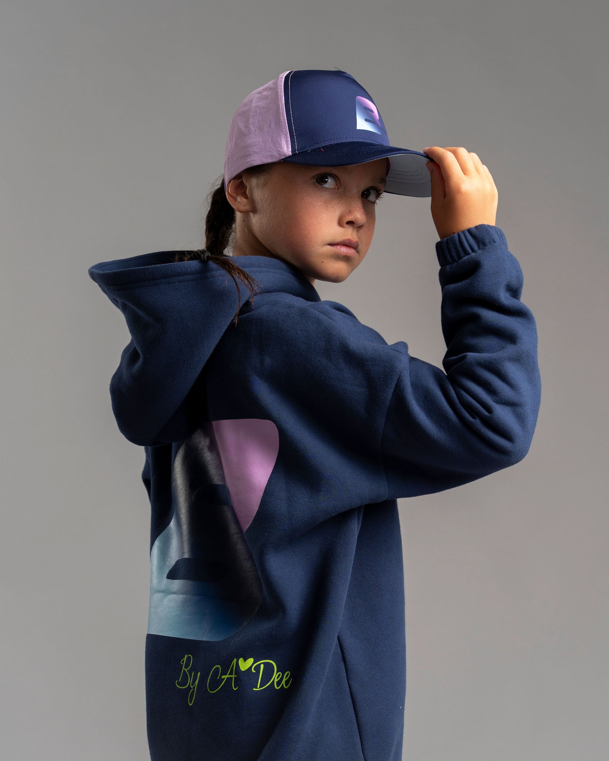 AW25 Bonini UNIQUE Navy Blue & Purple Logo Cap