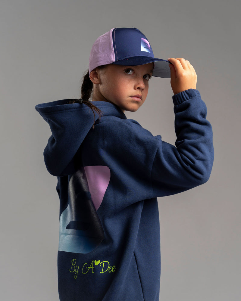 AW25 Bonini UNIQUE Navy Blue & Purple Logo Cap