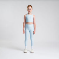 AW25 Bonini ASPIRE Blue & White Logo Crop Sport Top