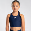 AW25 Bonini ASPIRE Navy & White Logo Crop Sport Top