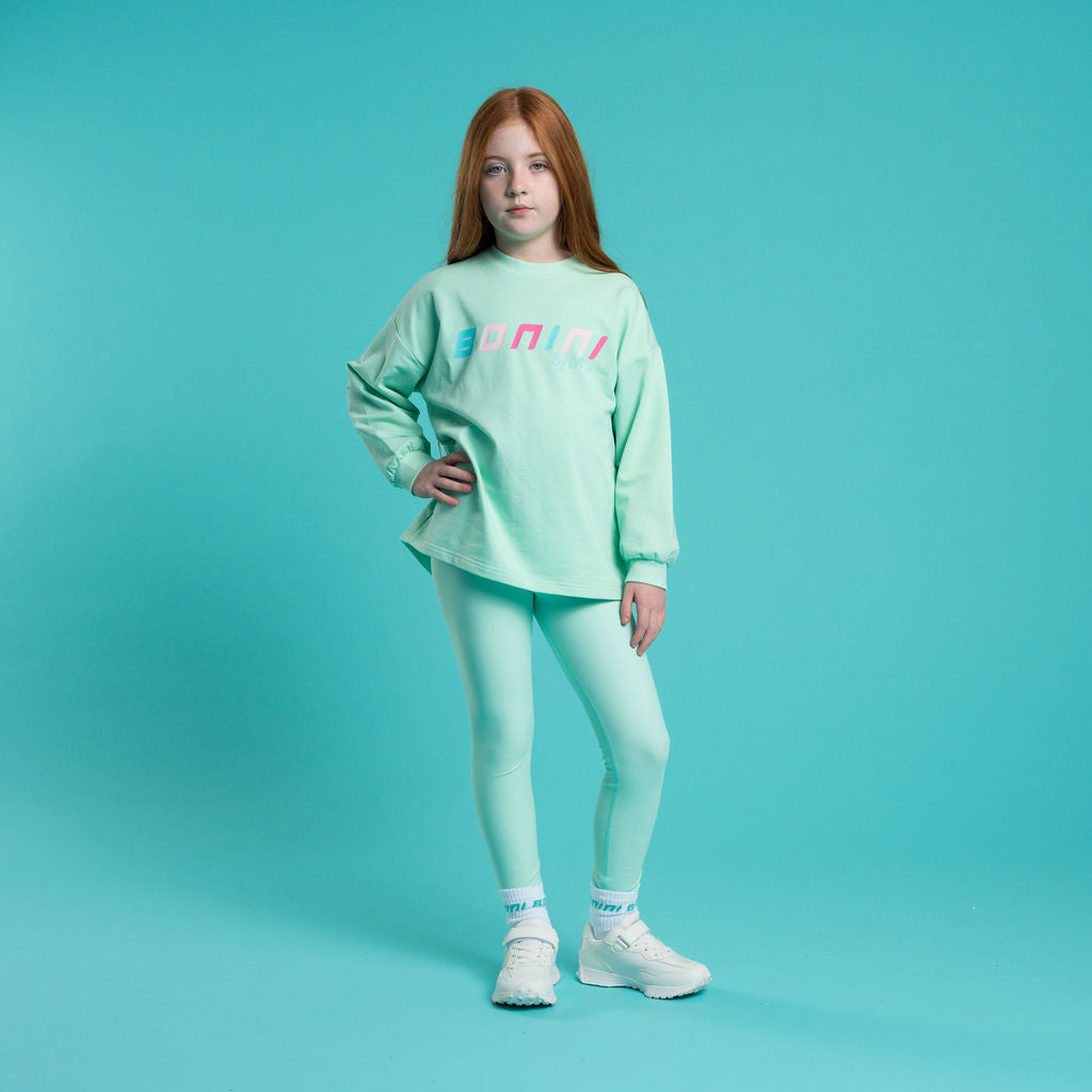 SS26 Bonini GROOVE Green Logo Tape Sweatshirt