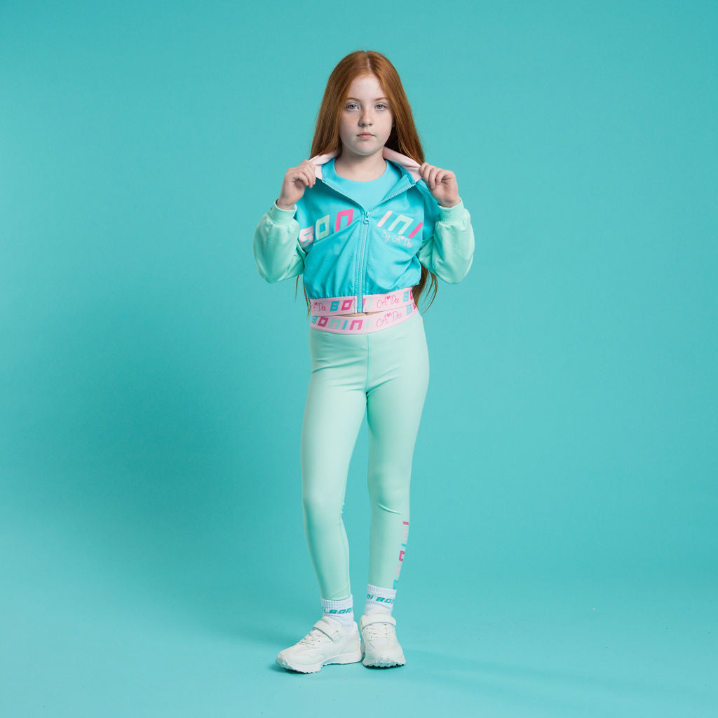 PREORDER SS26 Bonini VIBE Blue Colour Block Logo Hoody Zipper Jacket