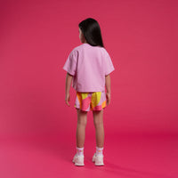 SS26 Bonini SHINE Purple Cropped Logo T-Shirt