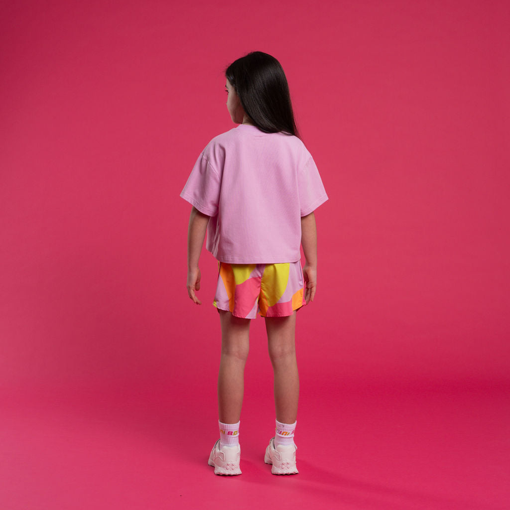 SS26 Bonini SHINE Purple Cropped Logo T-Shirt