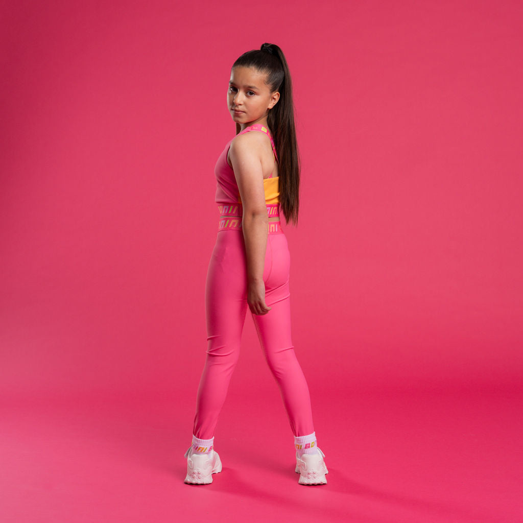 SS26 Bonini INSPIRE Pink Tape Logo Leggings