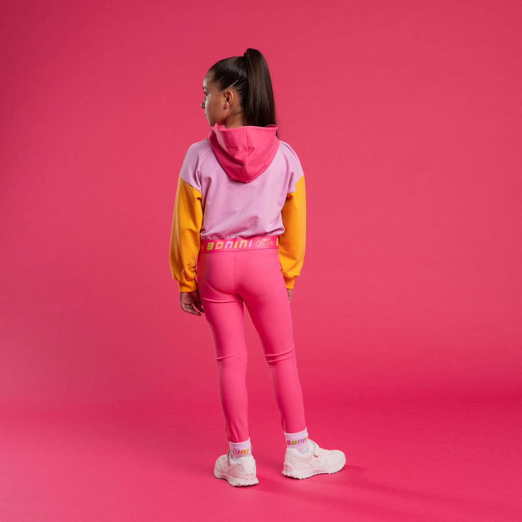 SS26 Bonini VIBE Purple Colour Block Logo Hoody Zipper Jacket