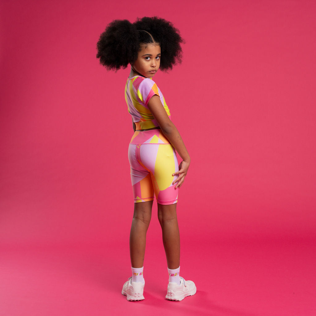 SS26 Bonini DREAM Multicoloured Logo Crop Top