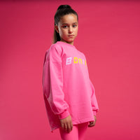 SS26 Bonini GROOVE Pink Logo Tape Sweatshirt