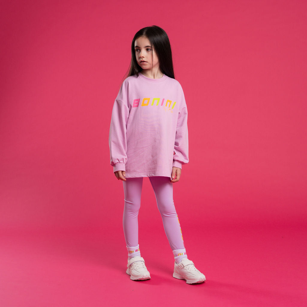 SS26 Bonini GROOVE Purple Logo Tape Sweatshirt
