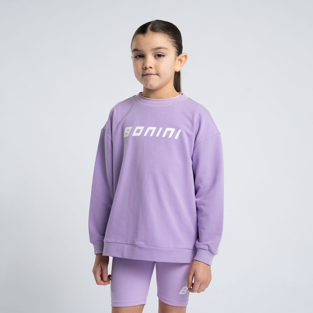PREORDER SS26 Bonini ASPIRE Lilac & White Logo Sweatshirt