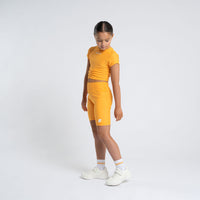 SS26 Bonini ASPIRE Orange & White Logo Cycling Shorts