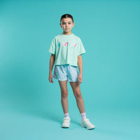 SS26 Bonini SHINE Green Cropped Logo T-Shirt