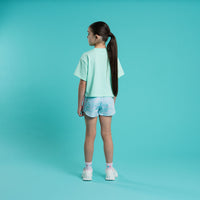 SS26 Bonini SHINE Green Cropped Logo T-Shirt