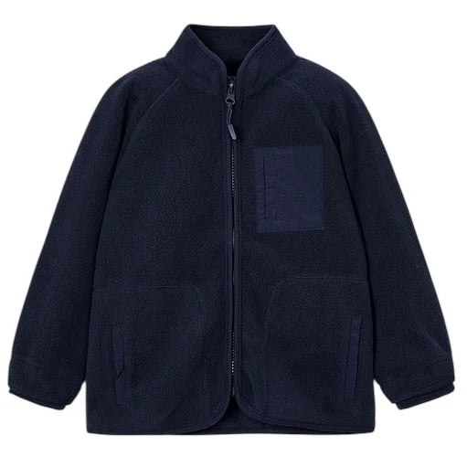 AW25 Mayoral Navy Fleece Zipper Jacket