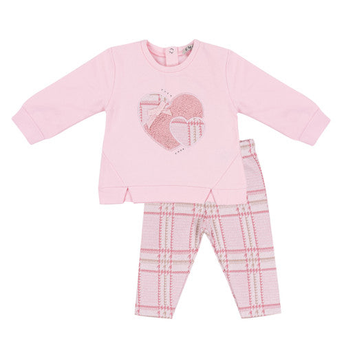 EMC Pink Hearts Bow Legging Set