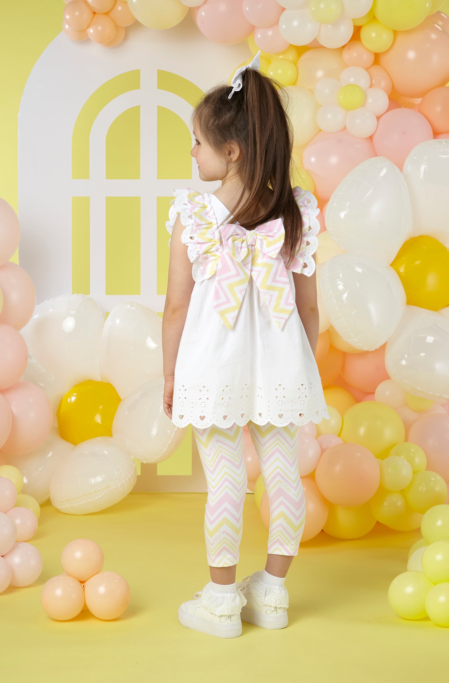 ADee LEXY Bright White Broderie Anglaise Legging Set
