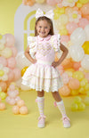 SS24 ADee LEANNE Pink Fairy Chevron Skirt Set