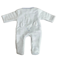 Deolinda Blue & White Faux Fur Animal Babygrow