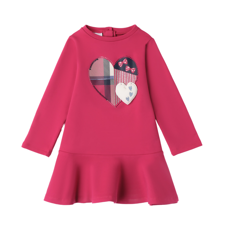AW24 iDO Magenta Pink Hearts Dress