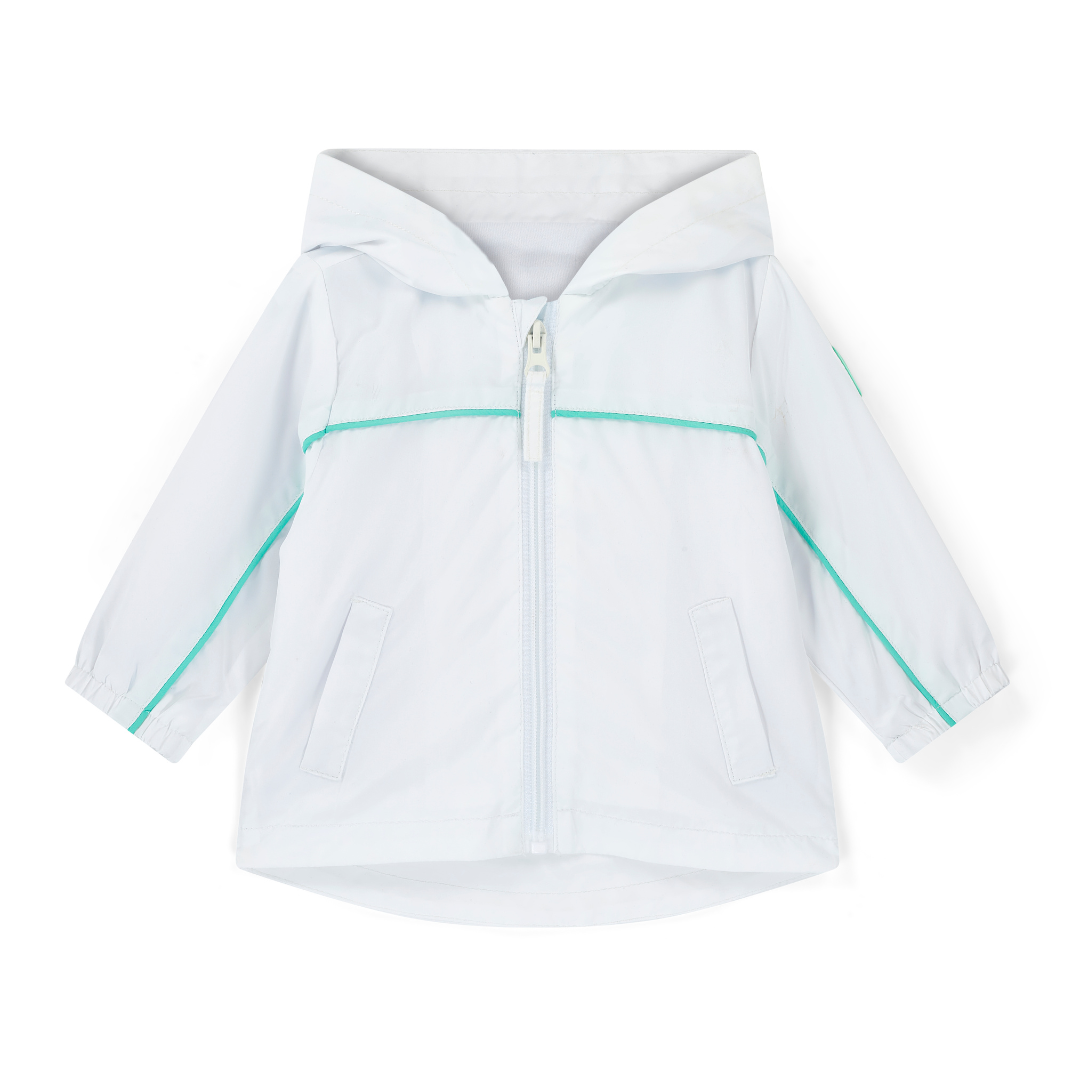 PREORDER SS26 Mitch & Son Mini NOAH White & Green Piping Hooded Jacket