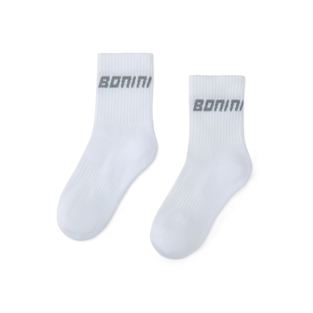 Bonini ASPIRE White & Grey Sports Socks
