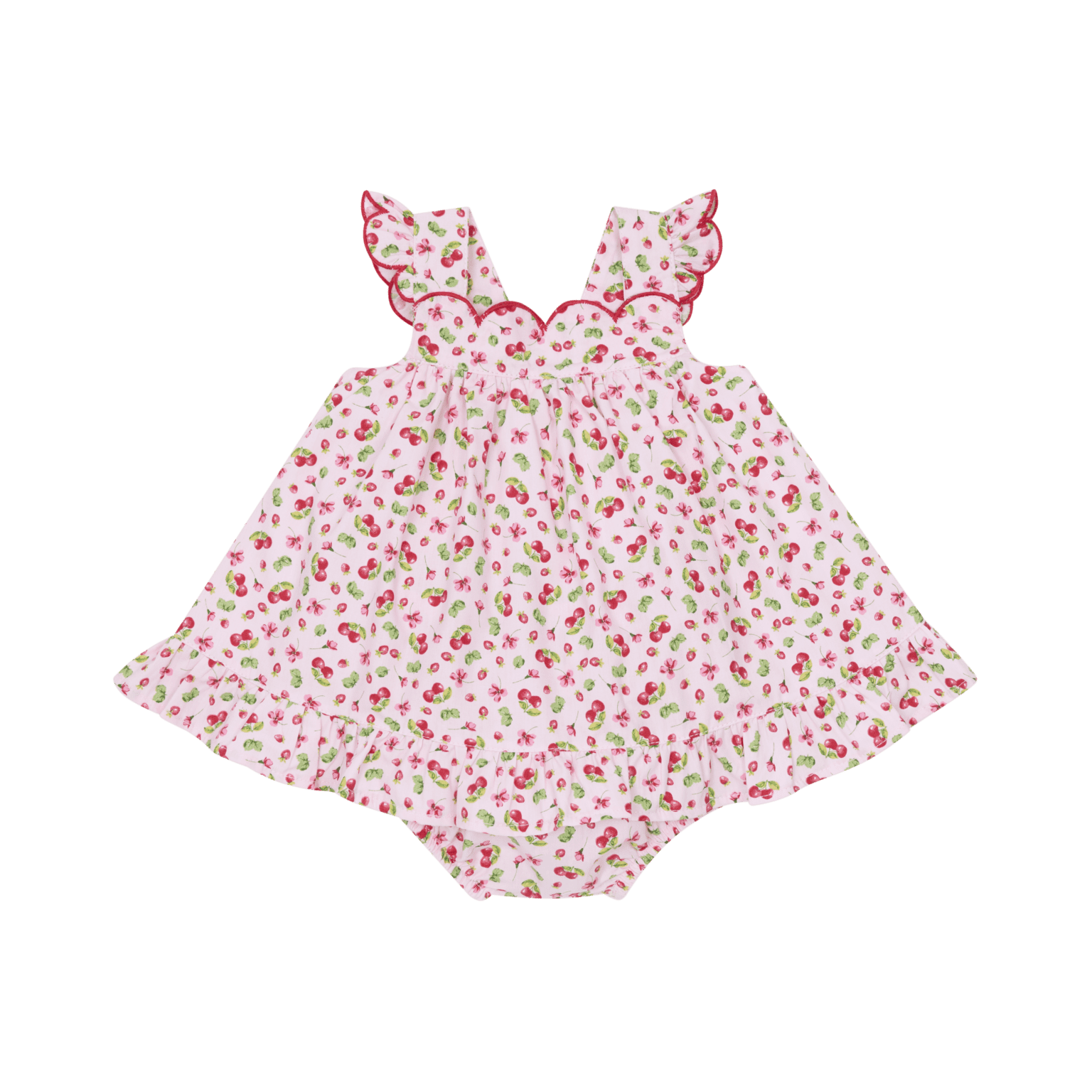 SS25 Deolinda Multicoloured Cherry Dress With Knickers Set