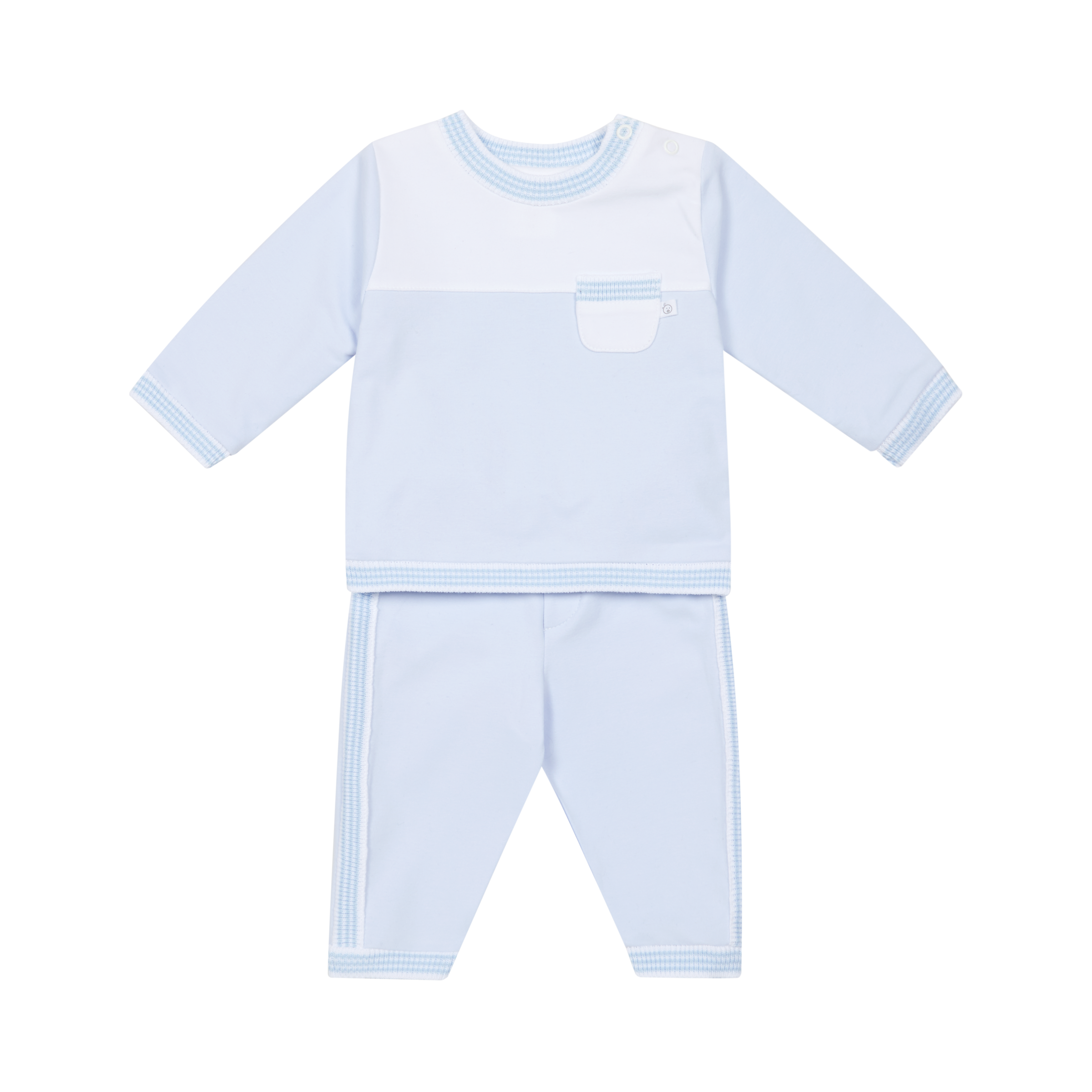 SS26 Deolinda Pale Blue & White Pocket Tracksuit