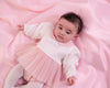 AW25 Little A KIMBERLY Pink & White Tulle Logo Romper