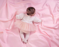 AW25 Little A KIMBERLY Pink & White Tulle Logo Romper