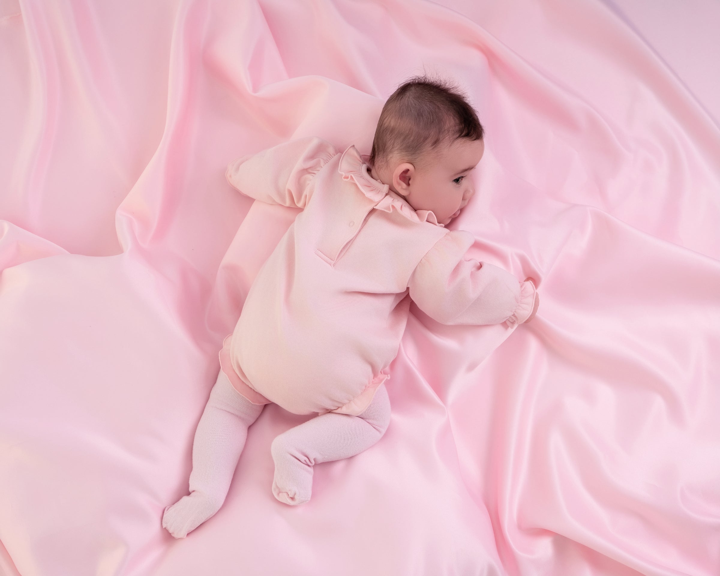 AW25 Little A JAYDEN Pink Bow Frill Romper