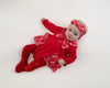 PREORDER AW25 Little A KACEY Red Check Logo Frill Romper