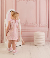 PREORDER SS26 Little A OPAL Pink Bow Print Dress With Knickers