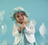 Little A KALY Bright White Jersey Cardigan