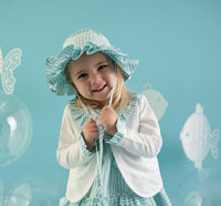 Little A KALY Bright White Jersey Cardigan