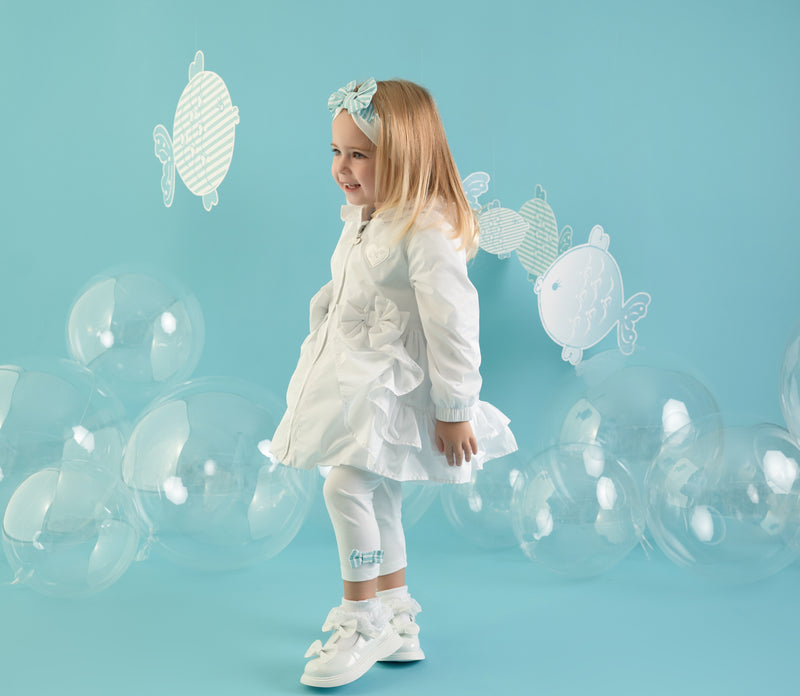 Little A JILLIE Bright White Frill Jacket