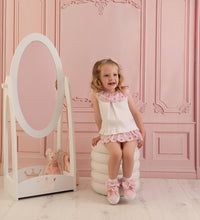 PREORDER SS26 Little A ORLA White & Pink Broderie Anglaise Jam Pants Set