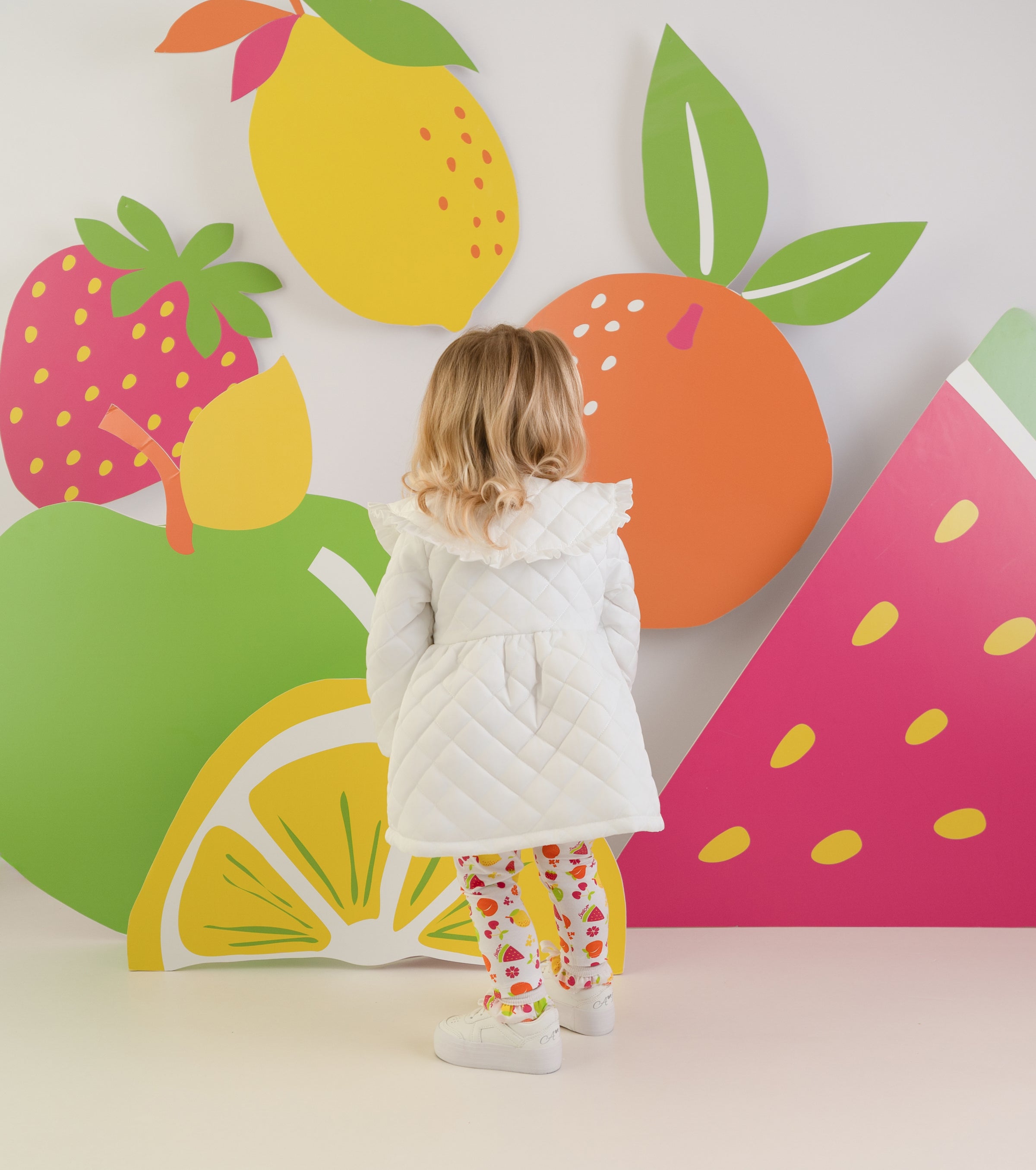 PREORDER SS26 Little A PENELOPE White Quilted Bows Collar Jacket