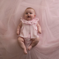 PREORDER SS26 Little A OLGA Pink Broderie Anglaise Romper