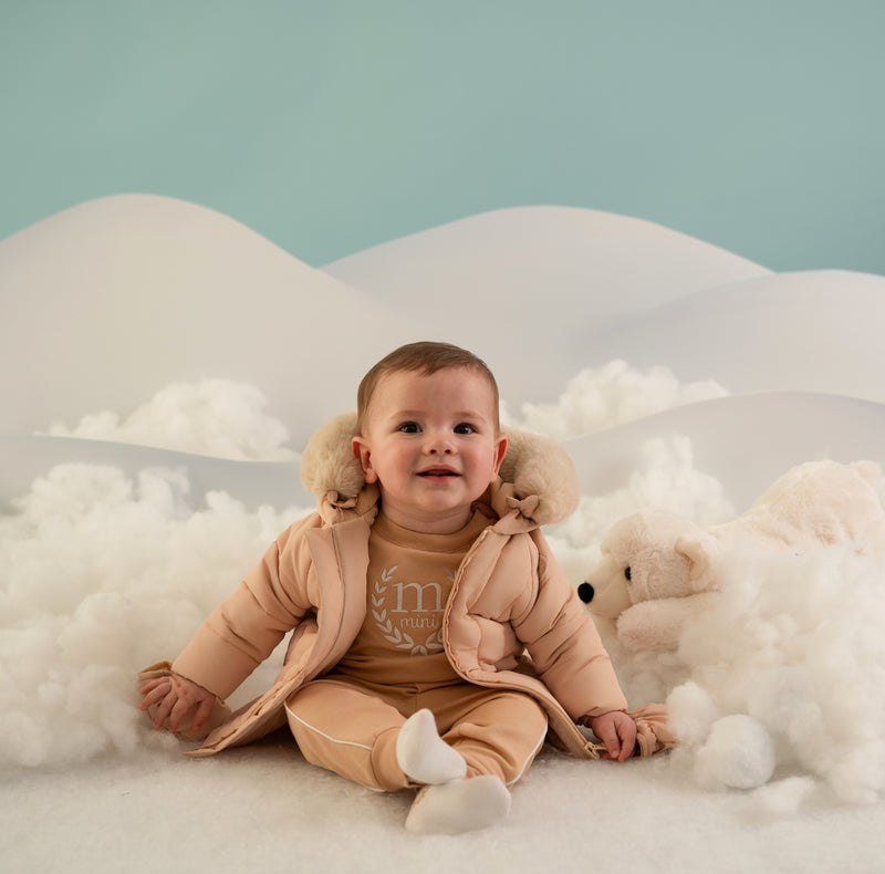 AW25 Mitch & Son Mini MIKEY Beige Coat With Mittens