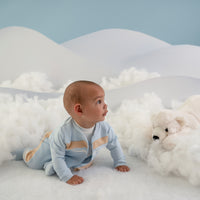 AW25 Mitch & Son Mini MILES Blue Beige & White Three Piece Tracksuit