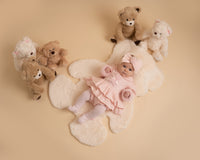Little A GIA Baby Pink Faux Fur Bear Romper