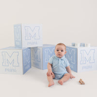 PREORDER SS26 Mitch & Son Mini NICHOLAS Blue Terry Towelling Romper