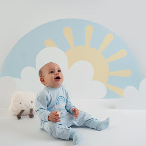 SS25 Mitch & Son Mini EVAN Blue & White Rainbow Tracksuit