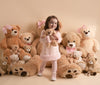 Little A GOLDIE Baby Pink Faux Fur Bear Dress