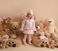 Little A HONEY Baby Pink Faux Fur Padded Jacket