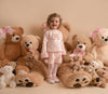 AW24 Little A GIGI Baby Pink Faux Fur Bear Short Set