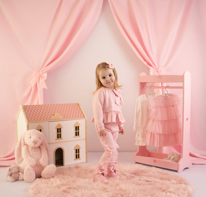 AW25 Little A JASMINE Pink Bow Frill Tracksuit